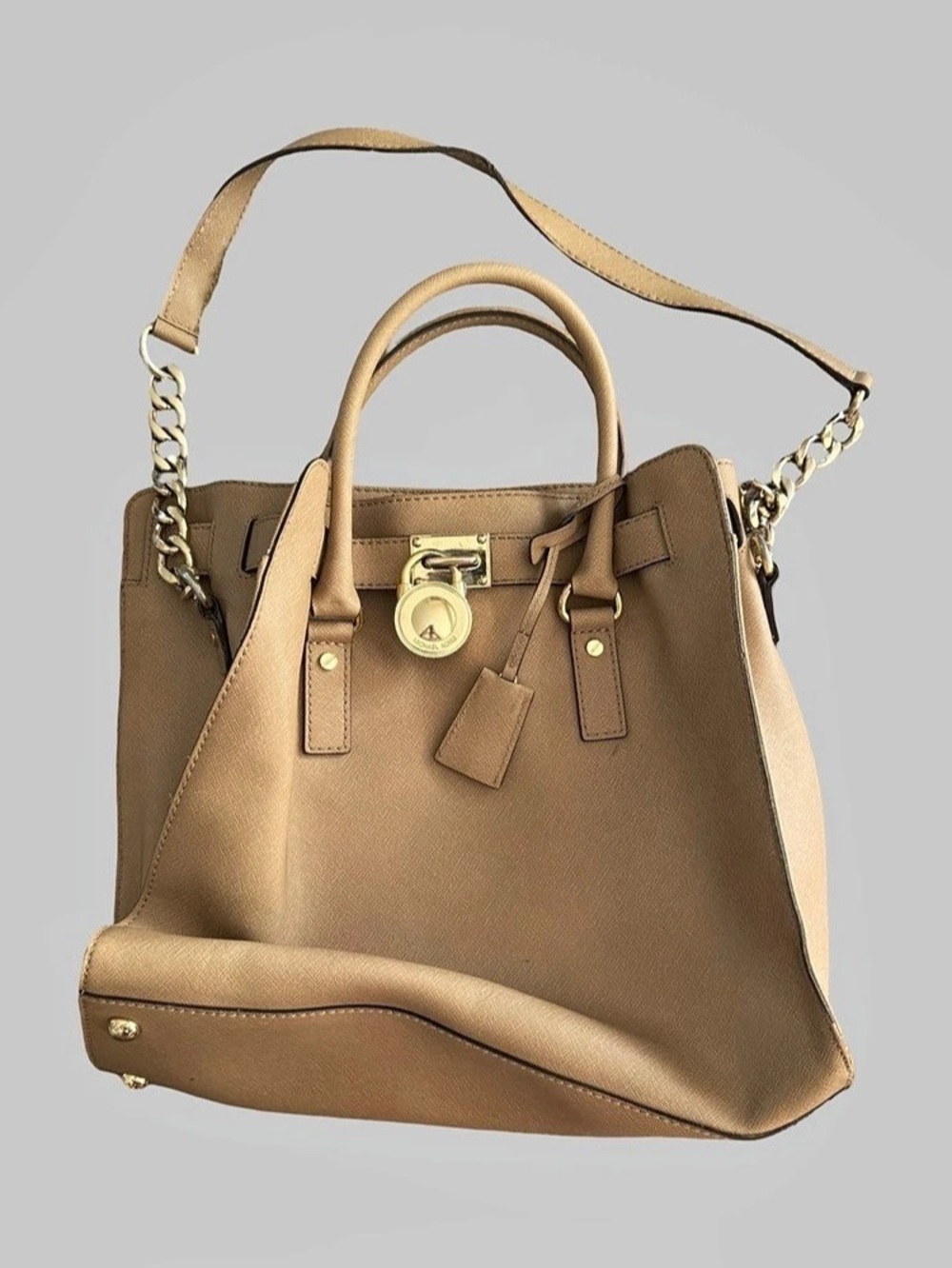 Michael Kors Hamilton Large Satchel in Brown